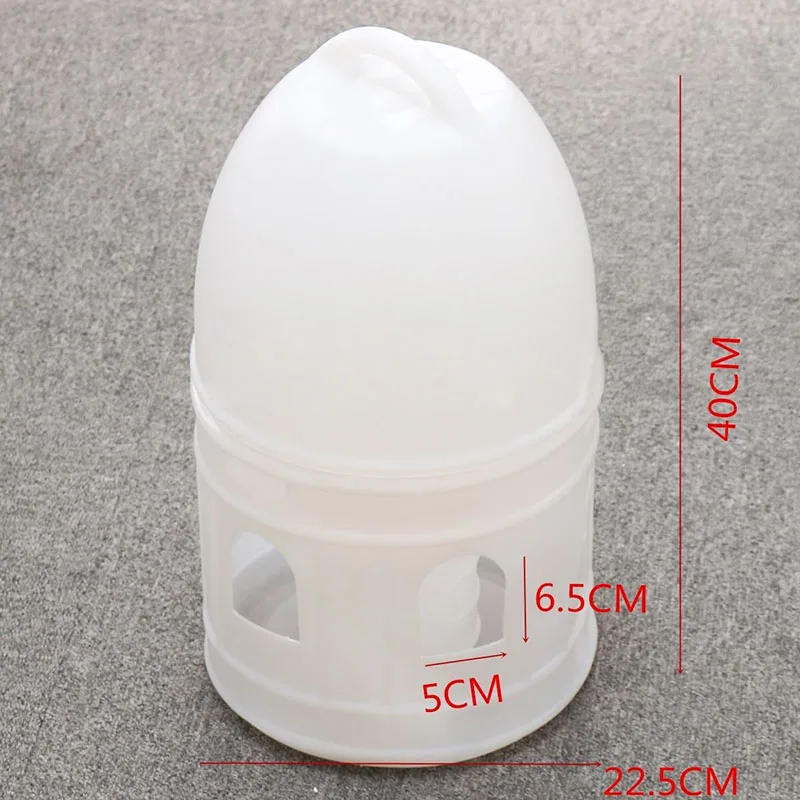 10L White Removeble White Plastic Drinker with Handle for Pigeon Bird Supplies