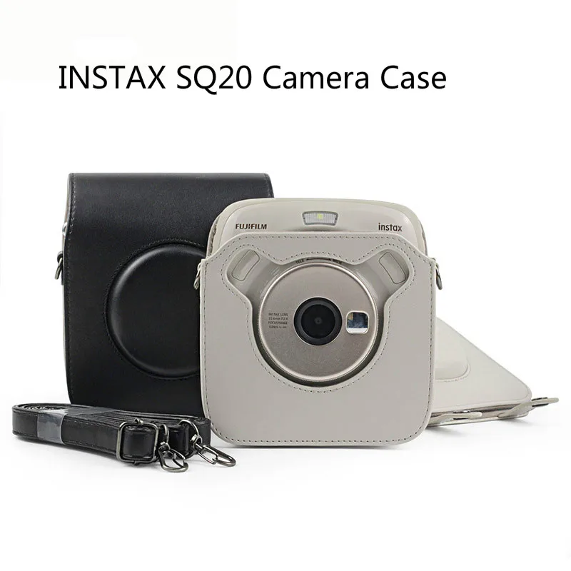 Квадратный чехол для камеры FUJIFILM Instax SQ20 Винтажный из искусственной кожи на ремне