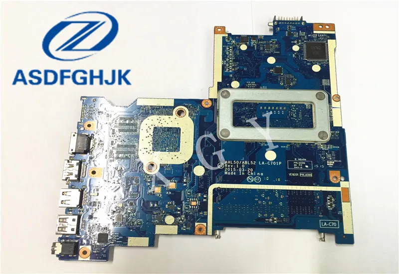 Материнская плата для ноутбука hp 15 15-Ac037cl 15-AC материнской платы 815239-501 LA-C701P AHL50/ABL52 DDR3L SR1EK Integrated 100% Тесты ok