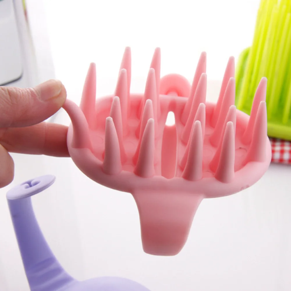 

Silicone Head Hair Washing Round Hair Scalp Massage Comb Hair Shampoo Washing Exfoliation Hairbrush Hairdressing Cleaning Tool