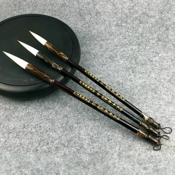 

3pcs/lot Weasel/wool Mixed Hair Calligraphy Brush Set Chinese Calligraphy Brush Pen Painting Writing Practice Pen Ink Brush Pen