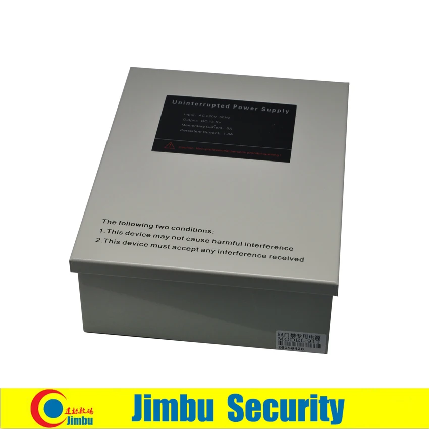 

Access control power supply input 220 V DC output 13.6V 5A built in unlock time adjustable can install 12V 7AH battery