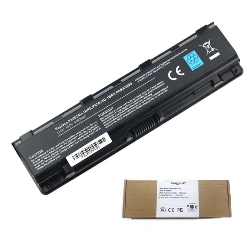 

4400mAh PA5024U-1BRS PA5025U-1BRS PABAS260 Laptop Battery for Toshiba Satellite C800 C850 C870 L800 L830 L850 L855 L870