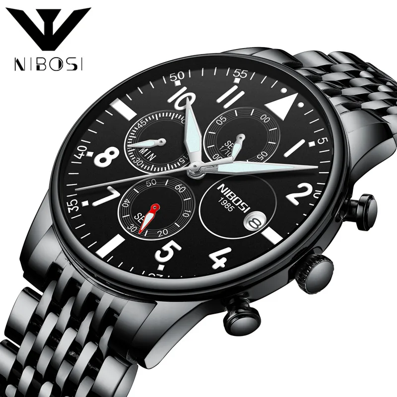 

2019 new fashion luxury multi-function three-eye quartz watch watchs business fashion men's watch