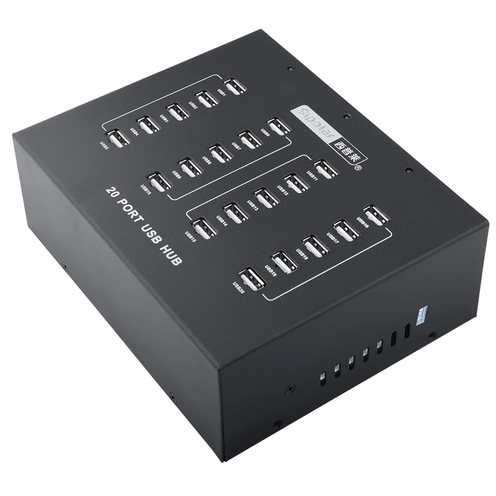 Top quality usb 2.0 hub, 20 port usb hub built in standard 5V, 100W