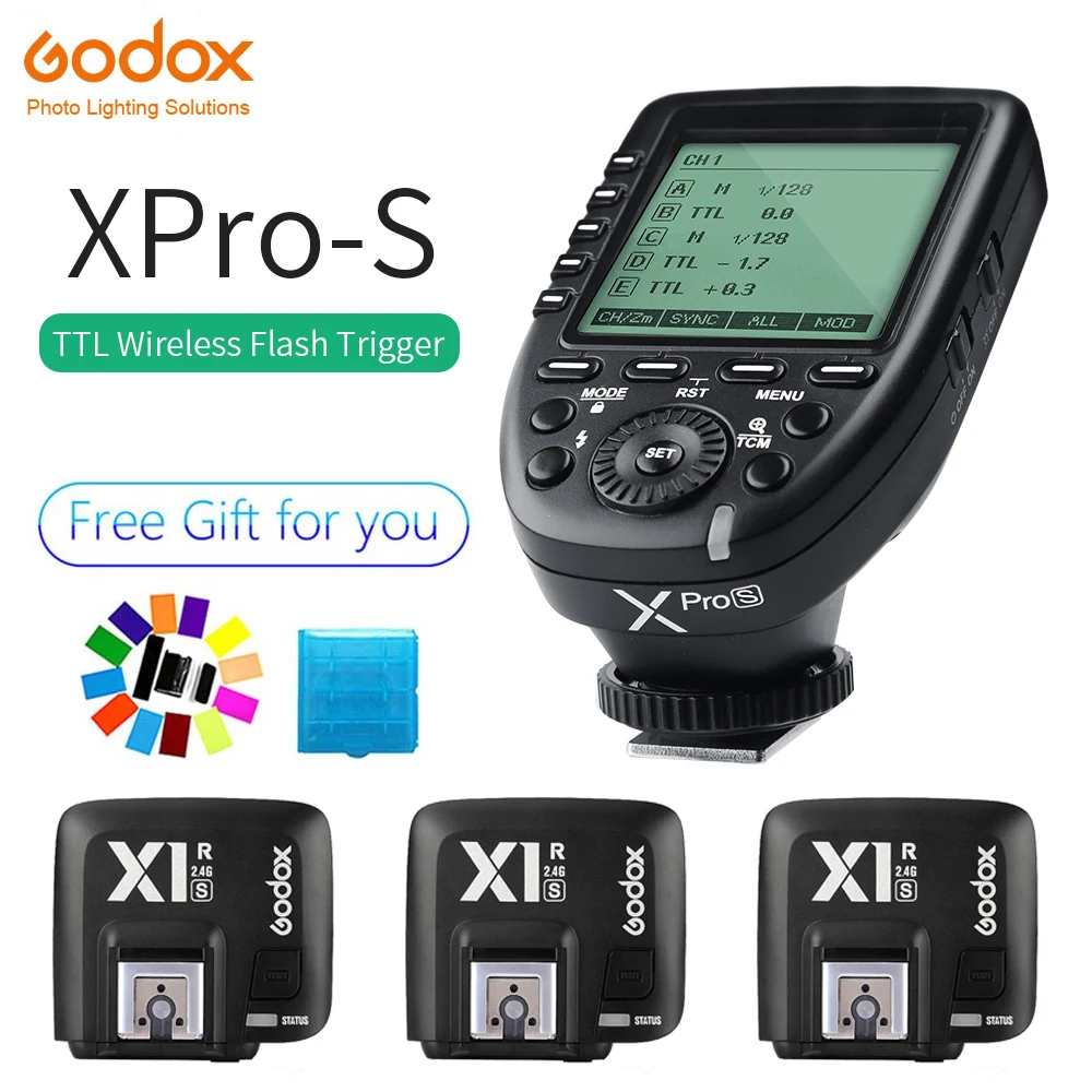 

In Stock Godox Xpro-S TTL II 2.4G X System Wireless Control Remote Trigger with 3x X1R-S Controller Receiver compatible for Sony