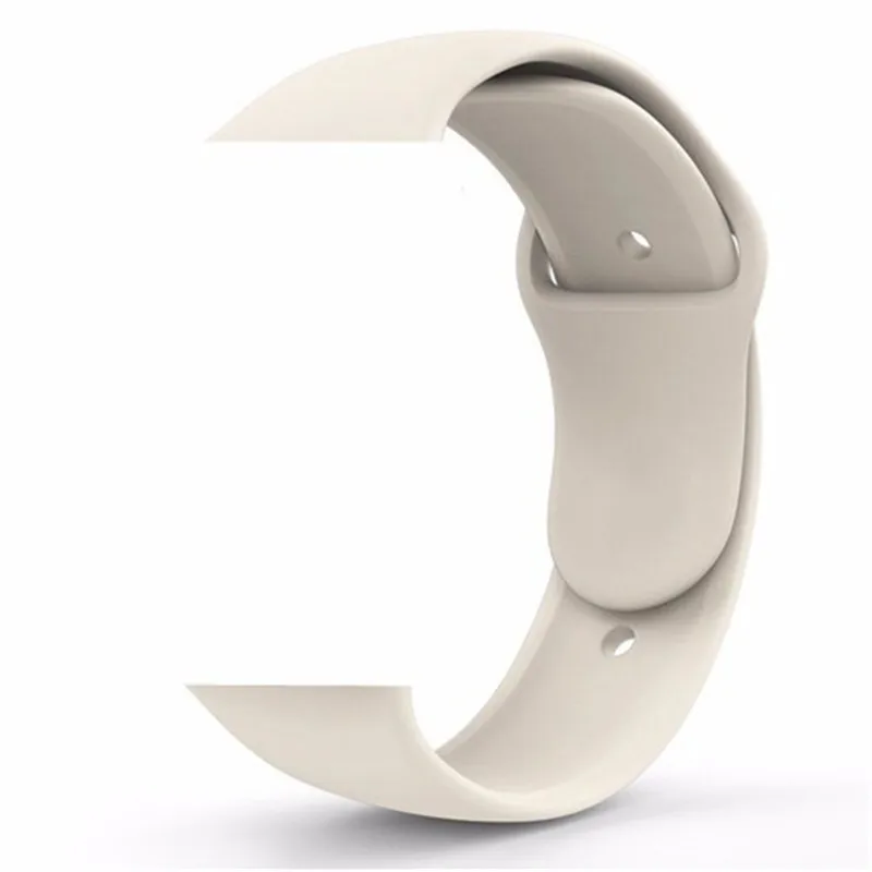 20 цветов, спортивная мягкая силиконовая лента для Apple Watch, 38 мм, 42 мм, 40 мм, 44 мм, браслет, сменный ремешок для IWatch, серия 1, 2, 3, 4 - Цвет ремешка: Stone
