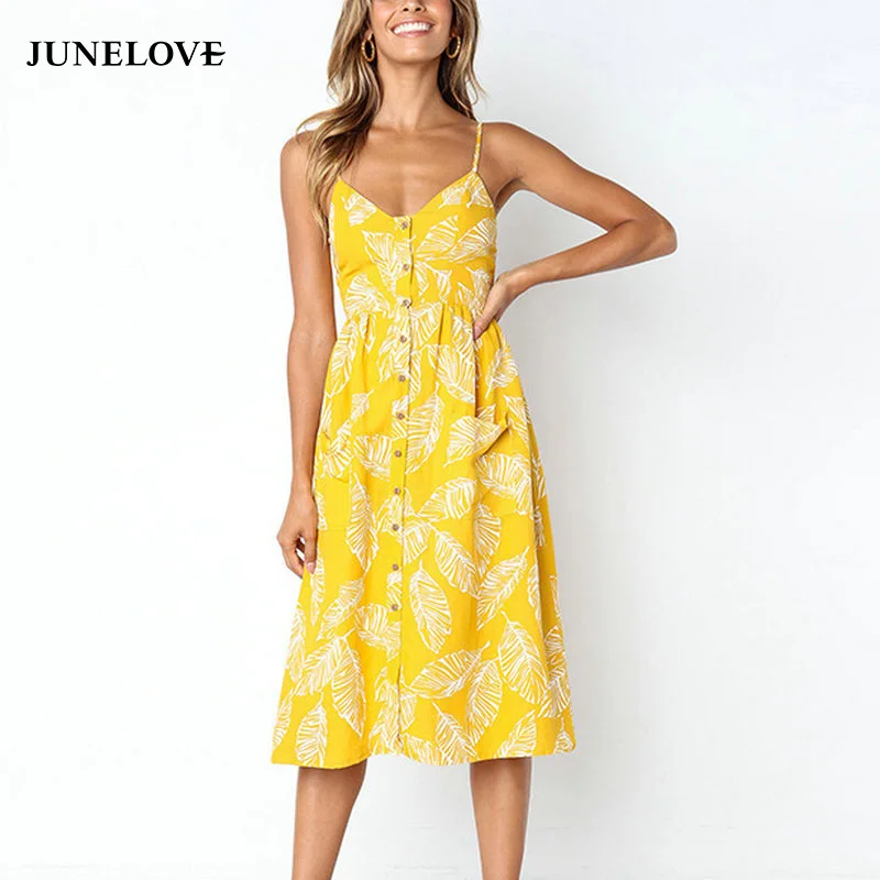 

Summer Women Dress Vintage Sexy Bohemian Floral Tunic Beach Dress Sundress Pocket Red White Vestidos Striped Female Holiday