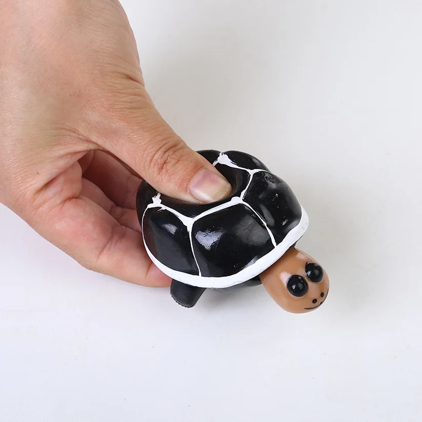 Telescopic Head Keychain Cartoon Turtle Key Ring Anti Stress Squeeze Toy RKER 