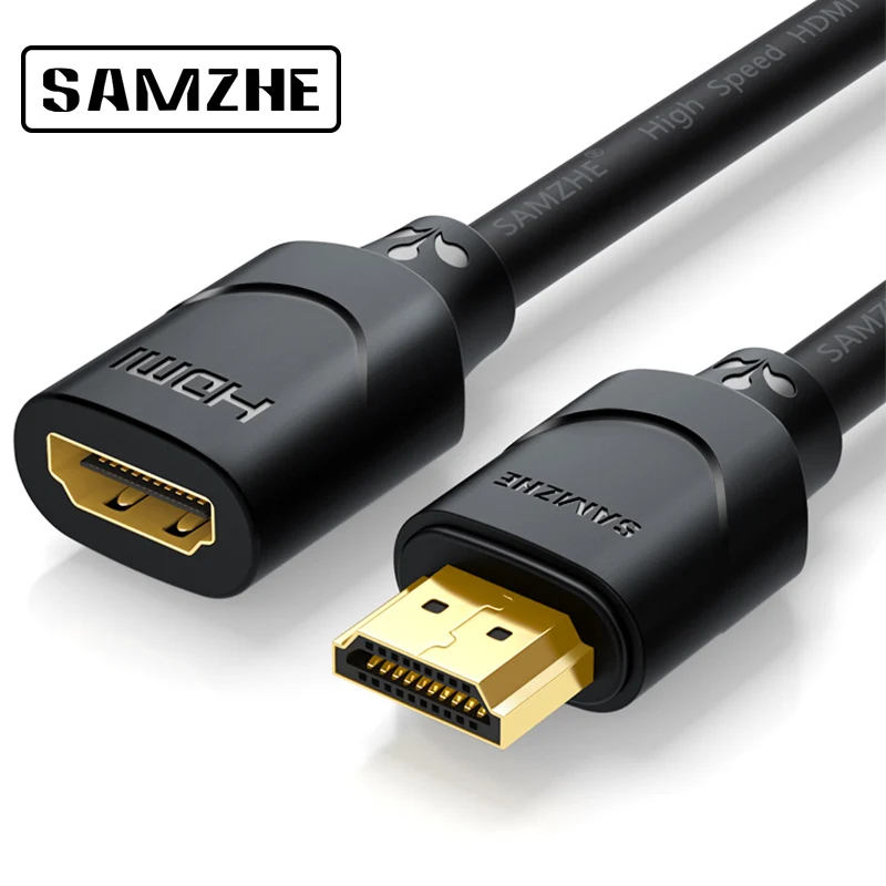 

SAMZHE HDMI1.4 Cable Extender Male to Female 0.5m/1m/1.5m/2m/3m Extension HDMI for Computer/HDTV/Laptop/Projector