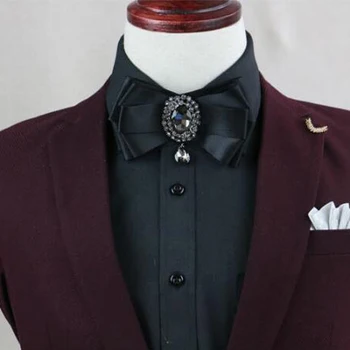 

Luxury British Style Formal Bowtie Gentlemen Wedding Jewelry Butterfly Bowknot