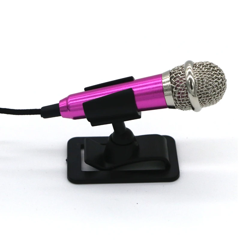 Free shipping 3.5mm Wired Portable Mini karaoke Microphone Studio
