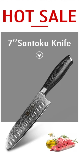 XINZUO 7 дюймов нож Santoku японский VG10 73 слоев дамасский супер стальной кухонный нож острые японские ножи повара Pakkawood ручка