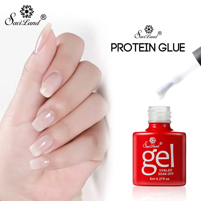 Saviland Transparent Opal Jelly Gel White Gel Polish Clear Milky