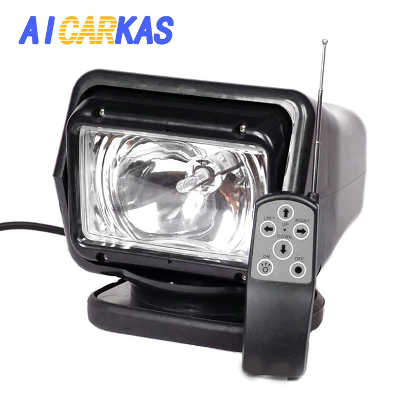 AICARKAS 12V 24V 55W 70W HID Xenon Searching Light Wireless Remote Control HID Searchlight 6000K for Off road SUV Car Boat
