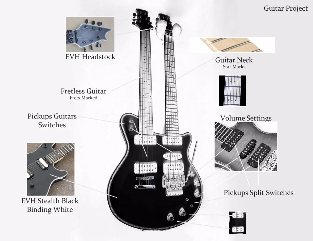 

Custom built double head electric guitar