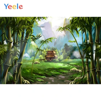 

Yeele Bamboos Cottages Grassland Mountain Countryside Photography Backgrounds Customized Photographic Backdrops for Photo Studio