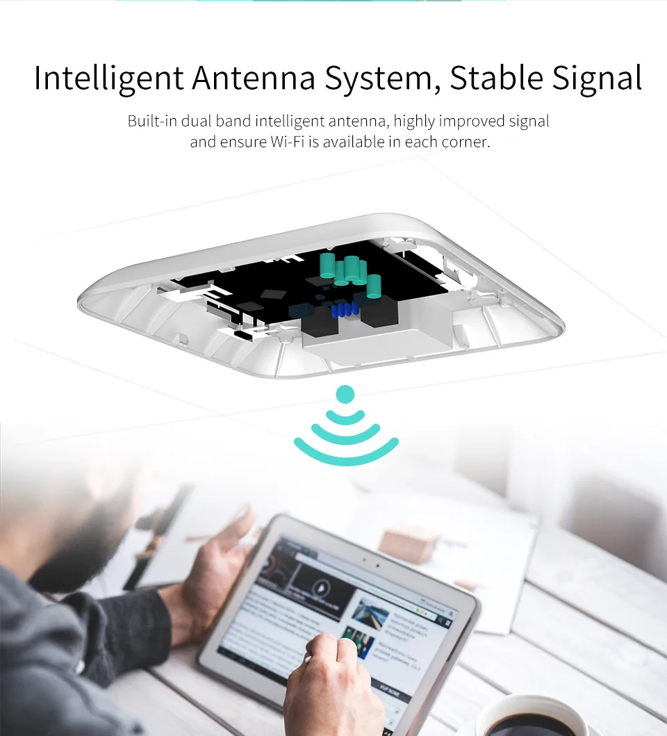 COMFAST CF-E385AC Крытый беспроводной маршрутизатор 2200 потолочный wifi-маршрутизатор AP Двухдиапазонная WiFi антенна с точкой доступа 48 vpoe сигнал Wi-Fi усилитель