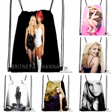Пользовательские Бритни фотосессия Drawstring сумка-рюкзак для парня девушку милый рюкзак дети сумка(черный назад) 31x40 см#180531-01-29