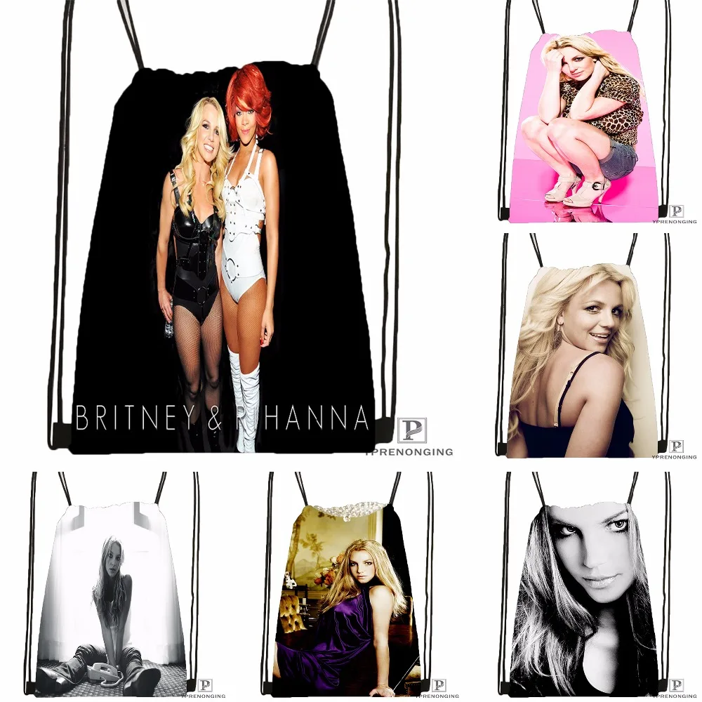 

Custom Britney Photoshoot Drawstring Backpack Bag for Man Woman Cute Daypack Kids Satchel (Black Back) 31x40cm#180531-01-29