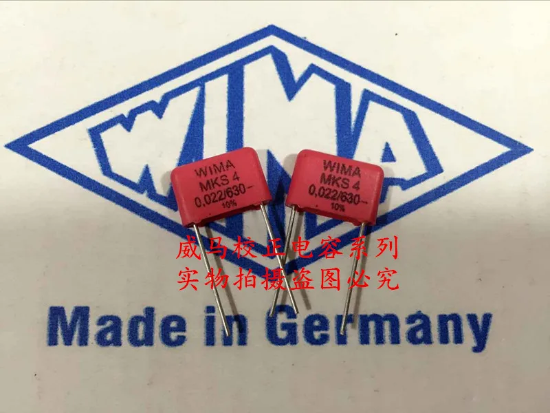 

2019 hot sale 10pcs/20pcs Germany WIMA MKS4 630V 0.022UF 630V 223 22nf P: 10mm Audio capacitor free shipping