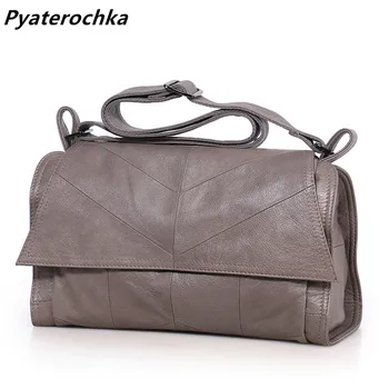 

Pyaterochka Genuine Leather Messenger Bag for Women Fashion Shoulder Bag High Quality Luxury Cheap Pillow Patchwork Handbag Tote
