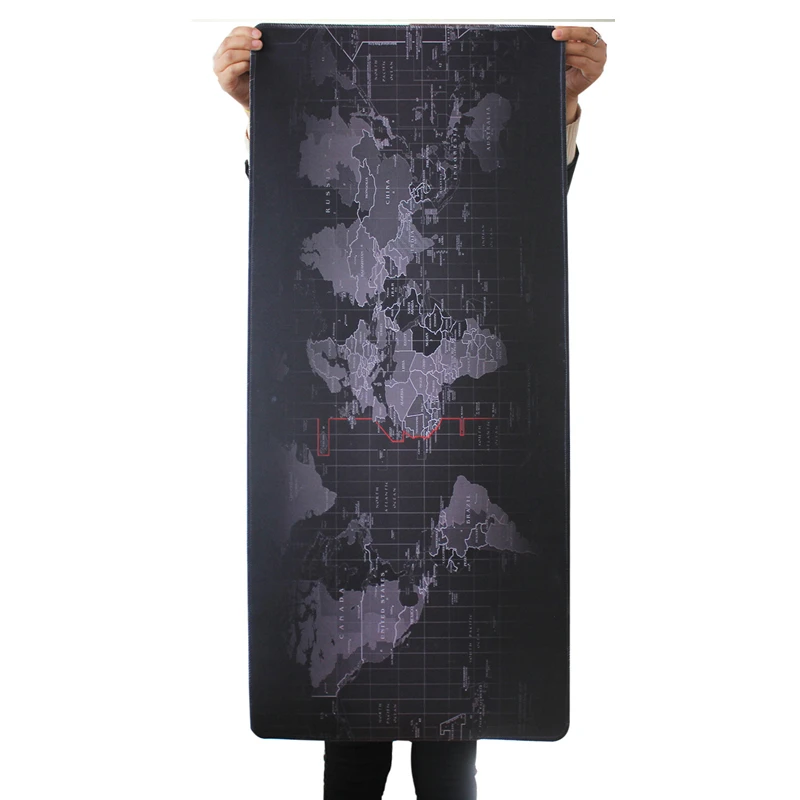  World Map Large Mouse Pad Locking Edge Natural Rubber Gaming Mousepad for Csgo Dota 2 LOL Overwatch