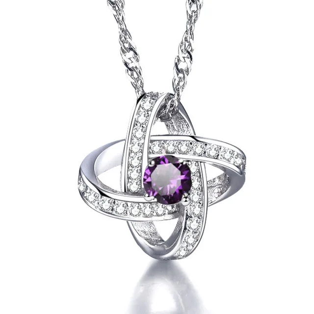 

2017 New fashion Eternal Star full zircon pendant necklace jewelry wholesale