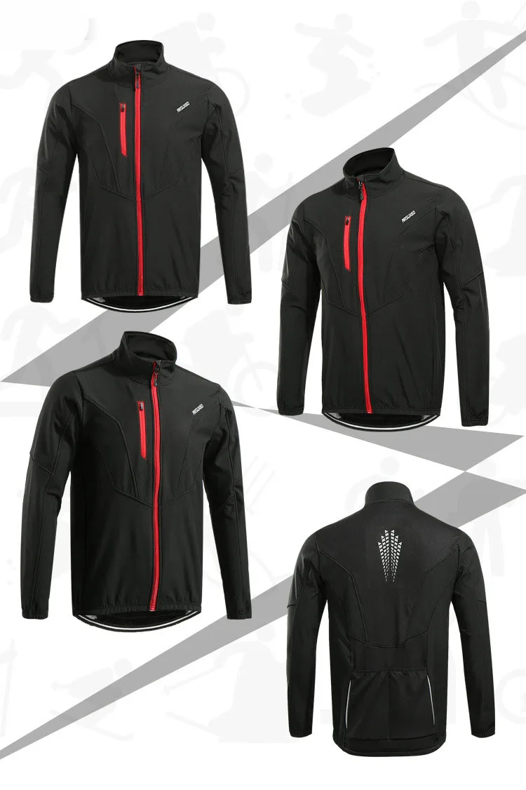 ARSUXEO, зимняя куртка для велоспорта, теплая, мужская, оболочка, софтшелл, для велоспорта, ветрозащитная куртка, для велоспорта, спортивное пальто, MTB, велосипедная одежда