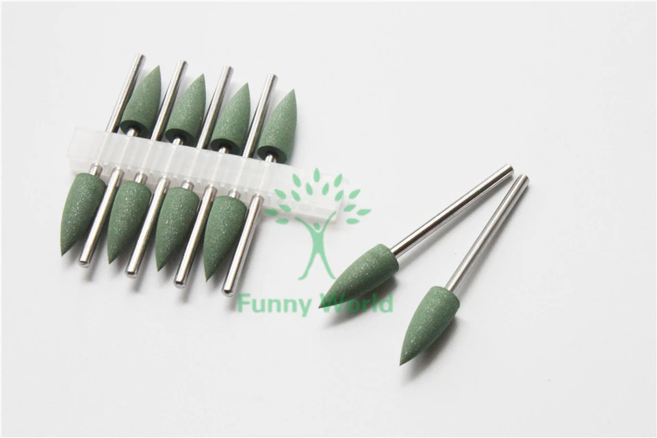 

Dental Items 10pcs Dentist Green Fine Polishing Silicone Rubber Polishers For Dental Clinic Supplies