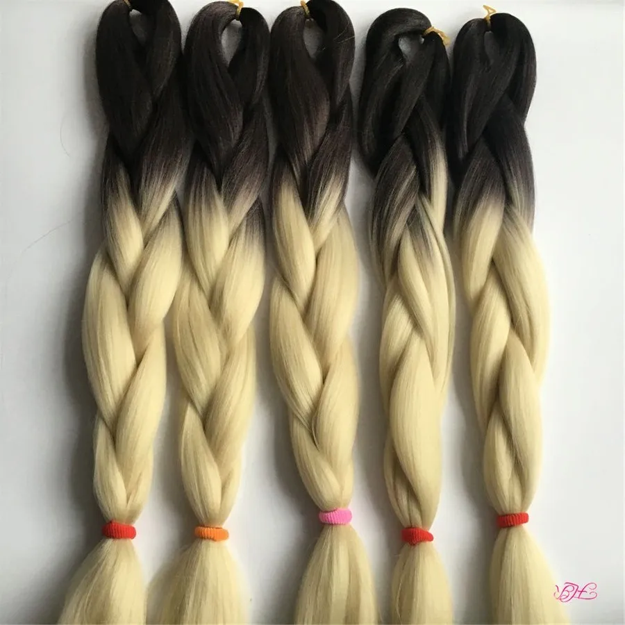 10pcs 24 Crochet Braids Top Quality Ombre Kanekalon Braiding Hair