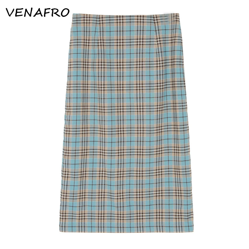 Летние юбки женские юбки милые корейские стильные клетчатые новые