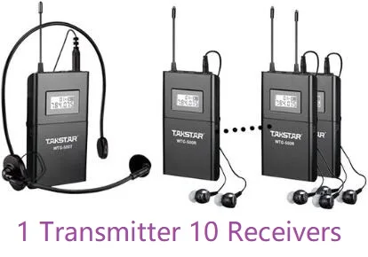 Best 100m operating range 1 Transmitter+10 Receivers 100% Original Brand New Takstar WTG-500 UHF PLL Wireless tour guide system 5 Best 100m operating range 1 Transmitter+10 Receivers 100% Original Brand New Takstar WTG-500 UHF PLL Wireless tour guide system 5
