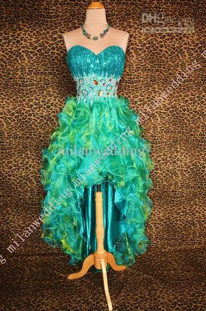 Wholesale - Stunning Party Dresses Tulle Beaded Hi-Lo Sweetheart Sheath Evening Prom | Свадьбы и торжества