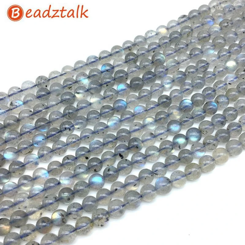6 Pieces 6mm Labradorite Beads AA Quality