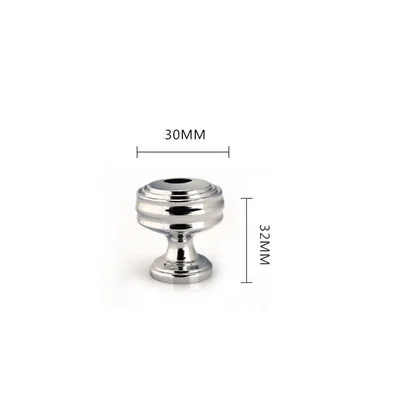 2 шт./лот в европейском и американском стиле; оцинкованные мебельные винты Ручка ящика дверь для ящика шкафа Ручка хромированный никель - Цвет: Chrome Knob