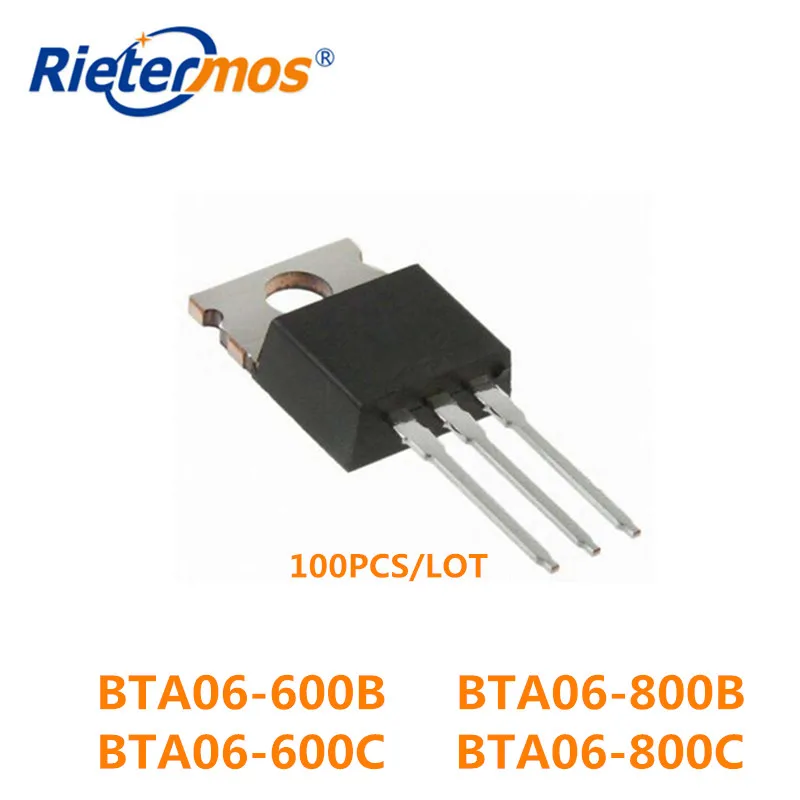 

100PCS BTA06-600C BTA06-600B BTA06-800C BTA06-800B TO220 6A600V высокое качество