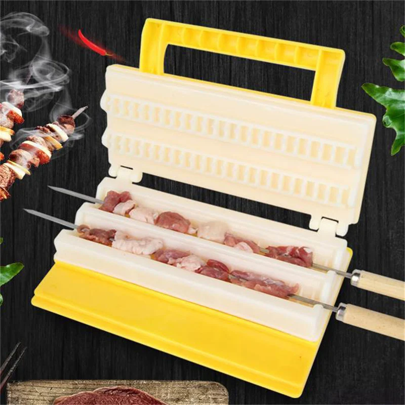 

19.5*12.5 Multi-function Double Row BBQ Machine Uses Meat Skewers to Cook Outdoor Kitchen Meat String Meat Barbecue Tools 2018