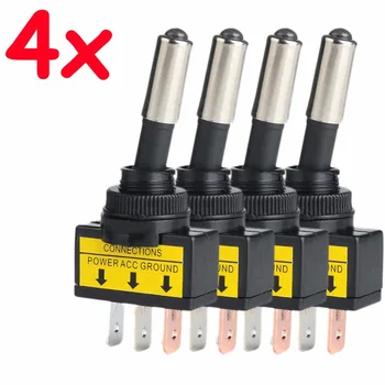 

4Pcs/lot 12V 20A Car Auto Blue LED Light Toggle Rocker Switch 3Pin SPST ON/OFF VEQ05 Dropship Tool
