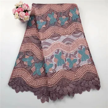 

New Design African Lace Fabrics,2019 High Quality Guipure lace fabric Cord Lace for Nigerian Wedding Dress Fabric hs14-26