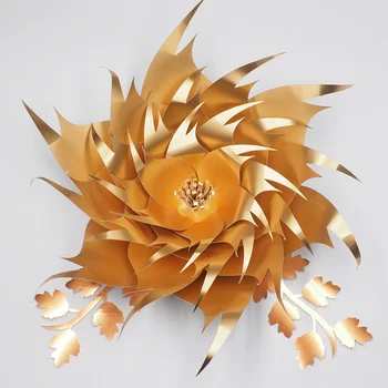 

1 pcs Flower+2pcs Leaves Giant Paper Flowers Nursery Wall Decor Weding Party Decor Bridal Shower Baby Photo backdrop Deco