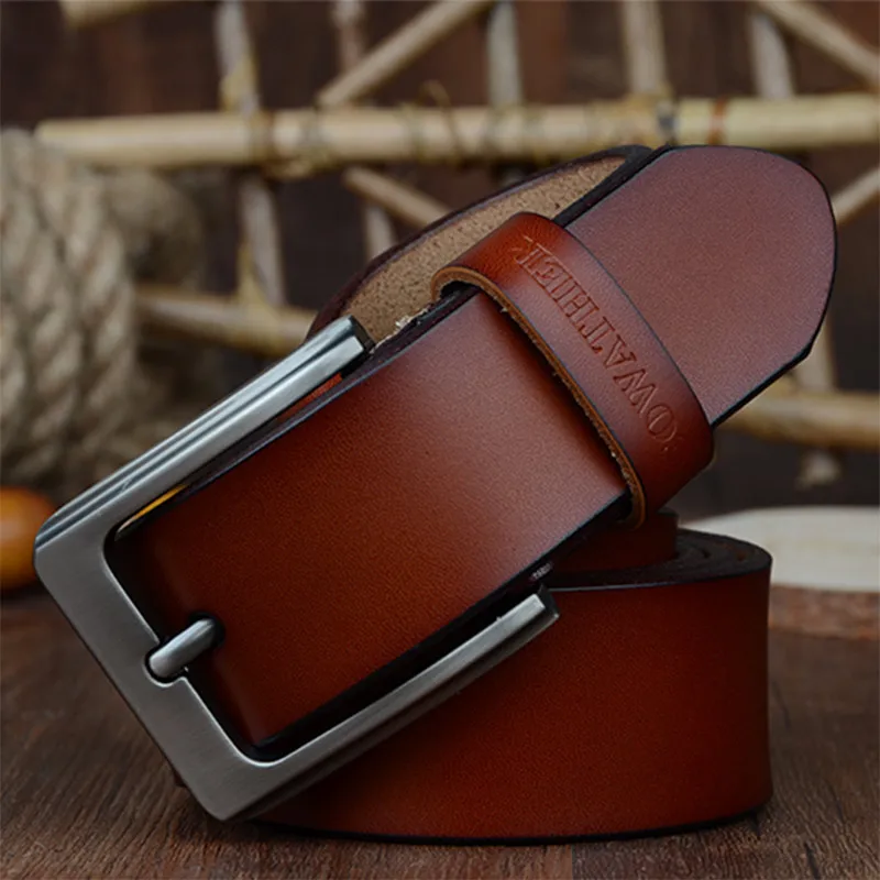XF002 brown Мужские корова из натуральной кожи класса люкс ремень мужской ремень для мужчин 2 цветов cintos masculinos пластина пряжка - Цвет: XF002 brown