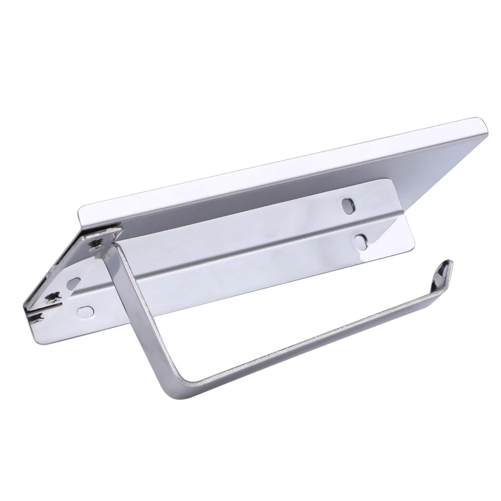 1 قطعة منشفة الحمام لفة المناديل الورقية حامل المقاوم للصدأ الهاتف الرف رف الحمام المنتج الأنسجة صناديق المنظم