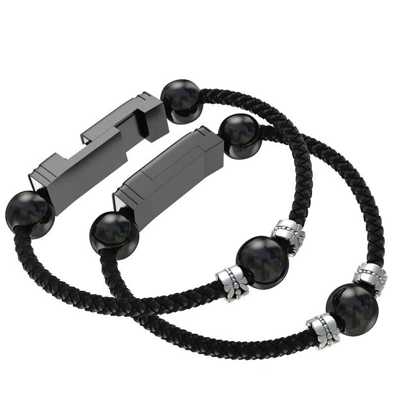 

Lether Braided bracelet data cable USB C data cable For Apple iPhone Android Type-C Charging cable for Huawei Samsung Micro
