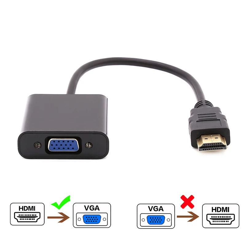 Felkin HDMI в VGA Кабель-адаптер HDMI Мужской в VGA Женский 1080P видео конвертер цифро-аналоговый для ПК ноутбук планшет проектор