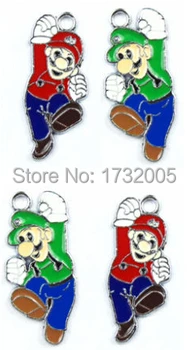 

New 20 Pcs Mixed Super M ario Bros Charm Pendants DIY Jewelry Making Free Shipping MB0317