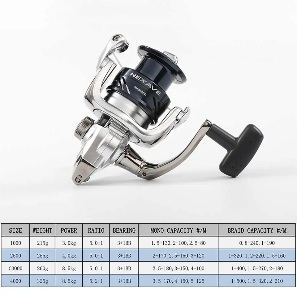 SHIMANO NEXAVE 1000/2500/C3000/4000 الغزل الصيد بكرة مع AR-C بكرة مناسبة ل مياه البحر الغزل الصيد بكرة SHIMANO NEXAVE 1000/2500/C3000/4000 الغزل الصيد بكرة مع AR-C بكرة مناسبة ل مياه البحر الغزل الصيد بكرة