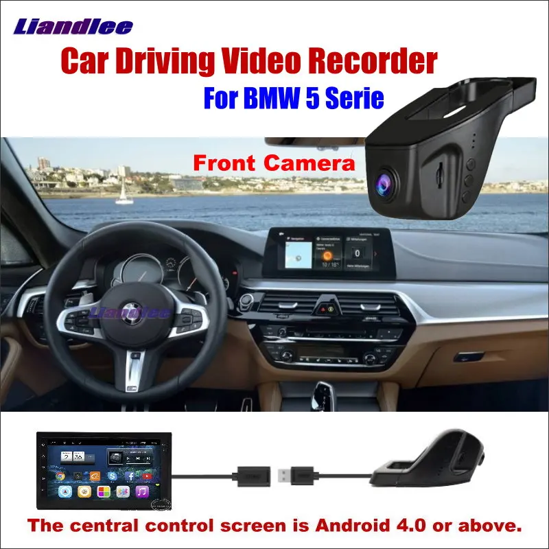 

Liandlee Novatek96655 Car DVR Front Camera Driving Video Recorder USB For BMW 5 Series Android Screen AUTO Dashcam Antiradar