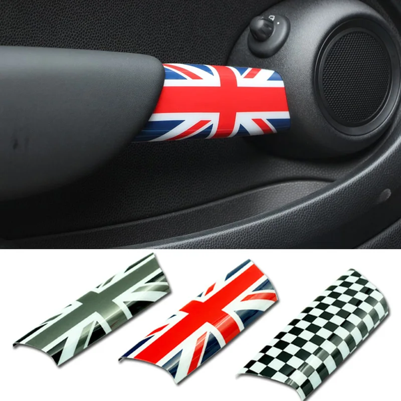2pcs set Car font b Interior b font Door Handle Knob Cover Sticker Protection for Mini