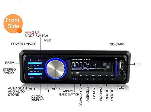 Автомобильный стерео радио 12 в Bluetooth Встроенный Автомобильный стерео приемник FM радио приемник FM/USB/SD/MMC/AUX/EQ/WMA/MP3 аудио плеер